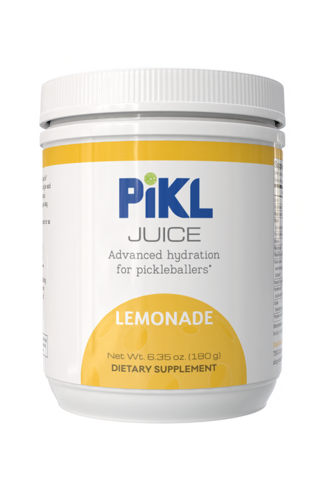 Pikl Juice container with lemonade flavor on a white background