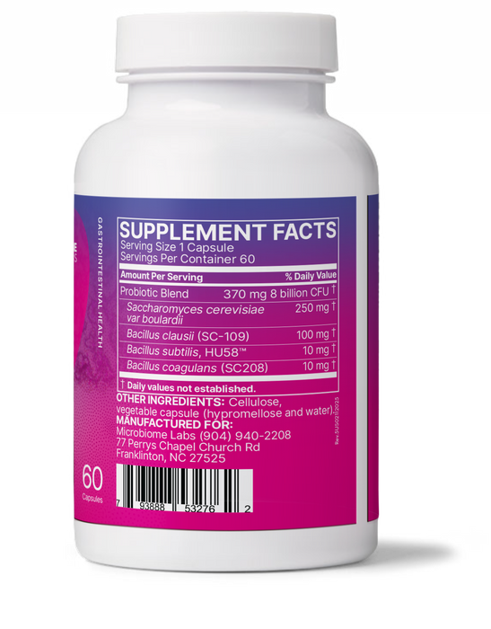 Microbiome Labs RestorFlora Probiotic Supplement 60 Capsules