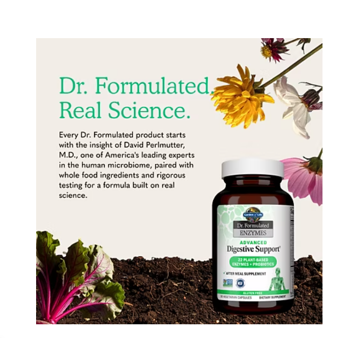 Garden of Life Dr. Formulated Advanced Digestive Enzymes + Probiotics - 90 veg capsules