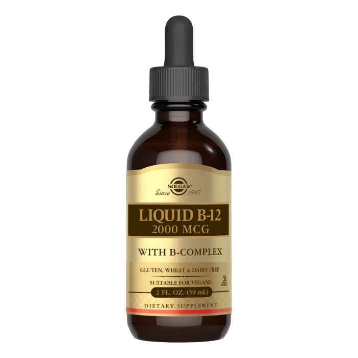 Solgar Sublingual Liquid B-12 2000 mcg with B-Complex - 2 fl oz