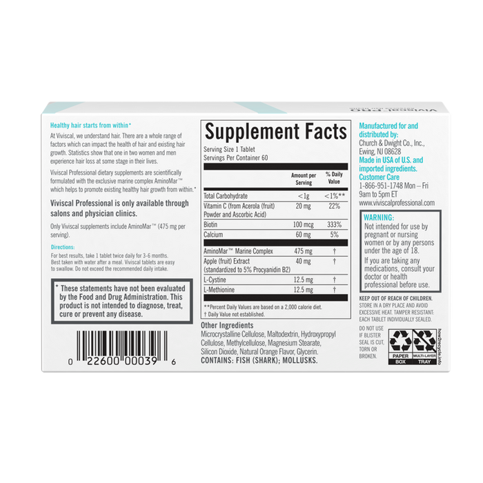 Viviscal PRO Hair Growth Supplements - 60 Tablets