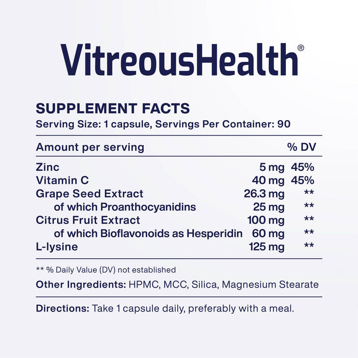 Macuhealth VitreousHealth Eye Supplement for Floaters 90 Caps