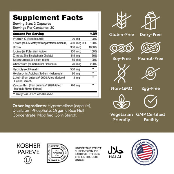 Zahler Shine, Hair Growth Supplement Certified Kosher 60 Capsules