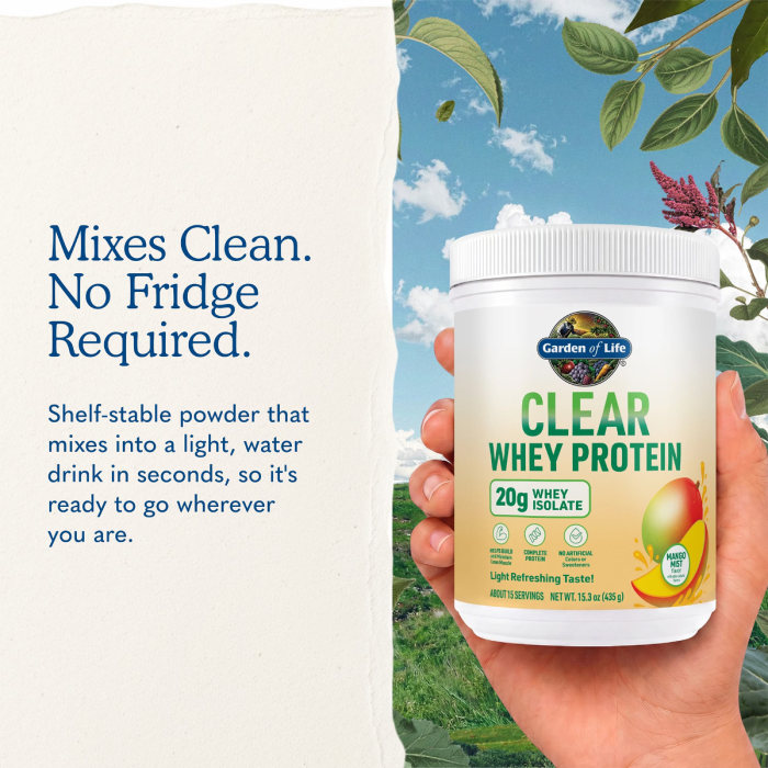 Garden of Life Clear Whey Protein, Mango Mist, 15.3 oz