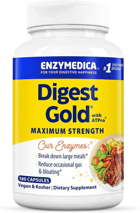 Enzymedica Digest Gold + ATPro 180 Capsules EXP 8/24