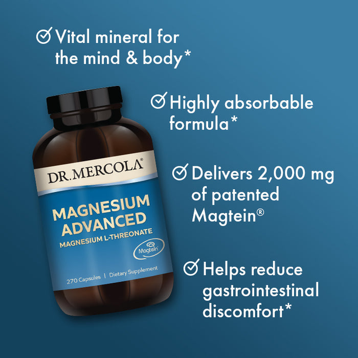 Dr. Mercola Magnesium Advanced (Magnesium L-Threonate) 270 Capsules