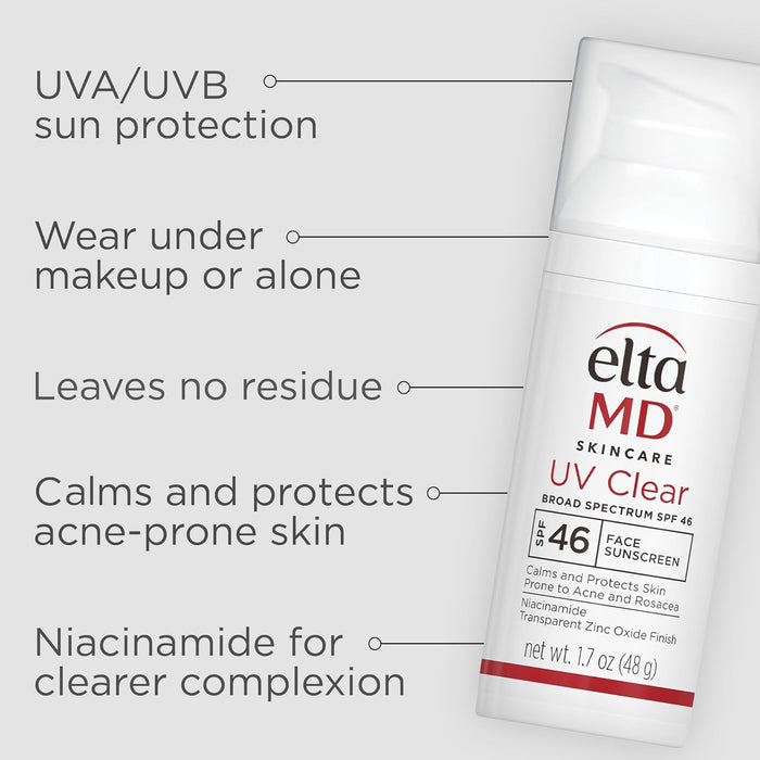 EltaMD UV Clear Face Sunscreen SPF 46 1.7 oz Pump