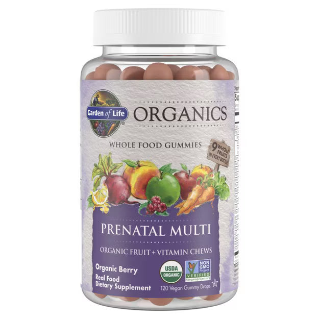 Garden of Life Organics Prenatal Multi 120 Vegan Gummies Berry Flavor