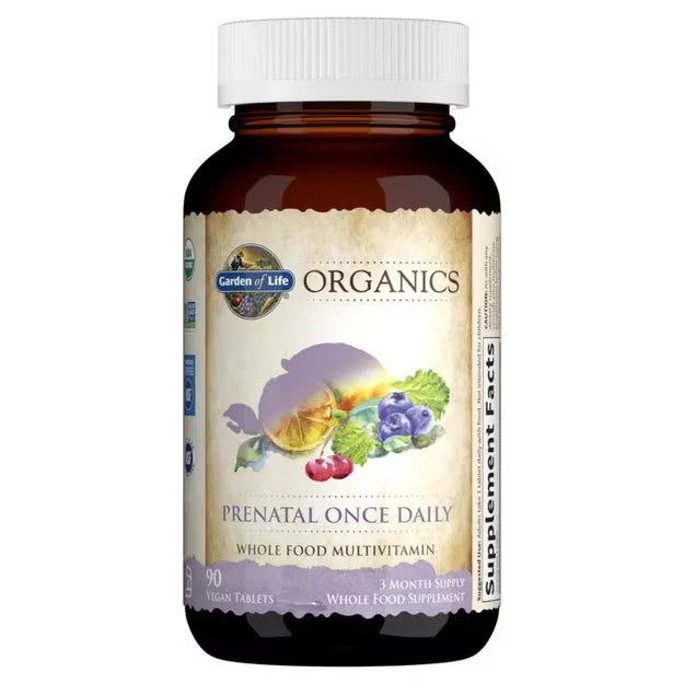 Garden of Life Organics Once Daily Prenatal Vitamins - 90 Tablets