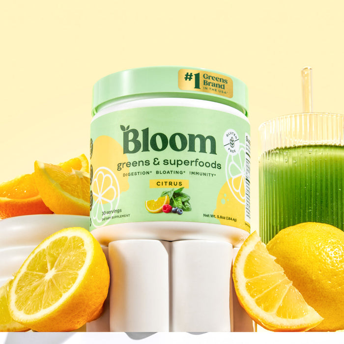 Bloom Nutrition Superfood Greens Powder Citrus 30 Servings