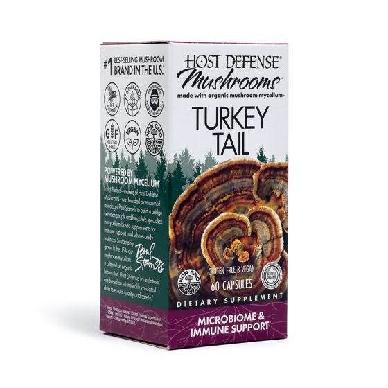 Host Defense Turkey Tail 60 Capsules Unflavored