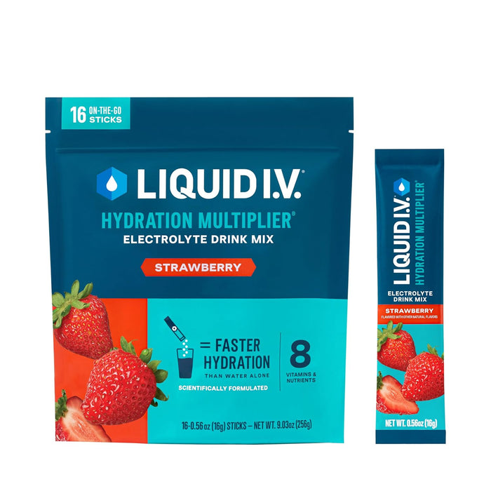 Liquid I.V. Strawberry 16 Sticks Hydration Multiplier