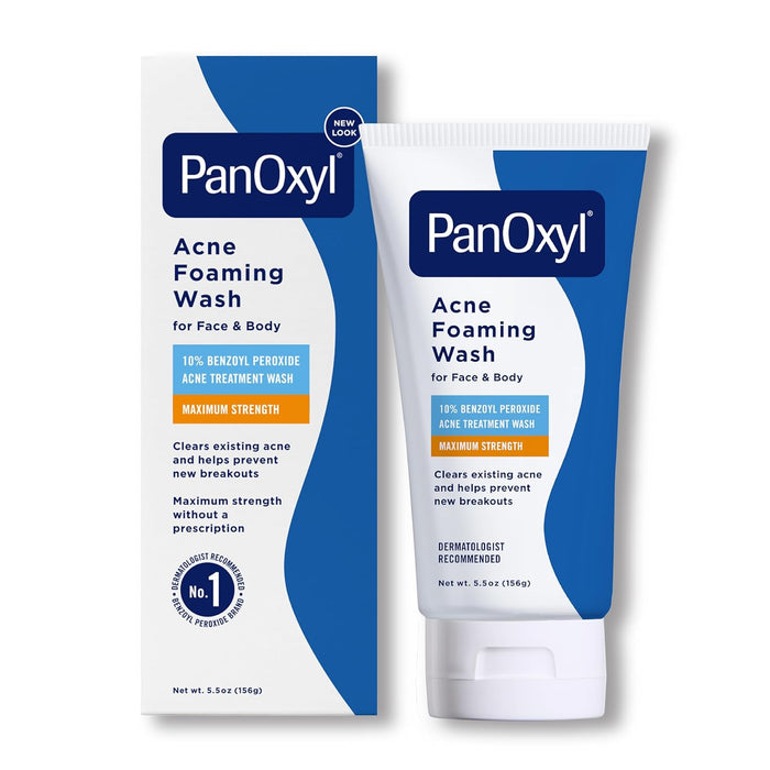 PanOxyl Acne Foaming Wash Benzoyl Peroxide 10% 5.5 Oz