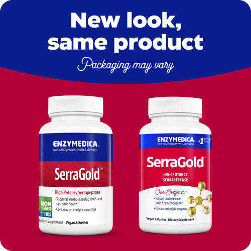 Enzymedica SerraGold Serrapeptase Enzymes 120 Capsules