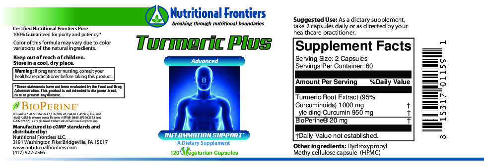 Nutritional Frontiers Turmeric Plus 120 vegcaps