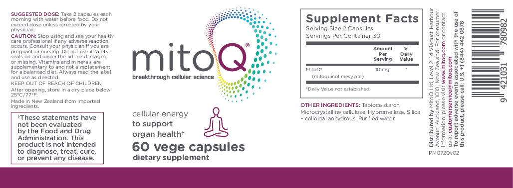 MitoQ MitoQ 5 мг 60 растительных капсул