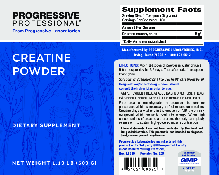 Progressive Labs Creatine Powder 1.10 lb