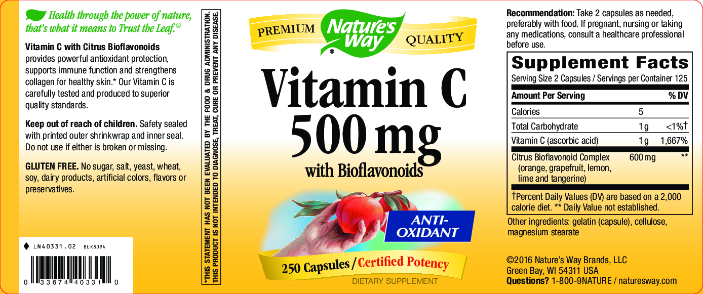 Nature's Way Vitamin C w/Bioflavonoids 250 caps