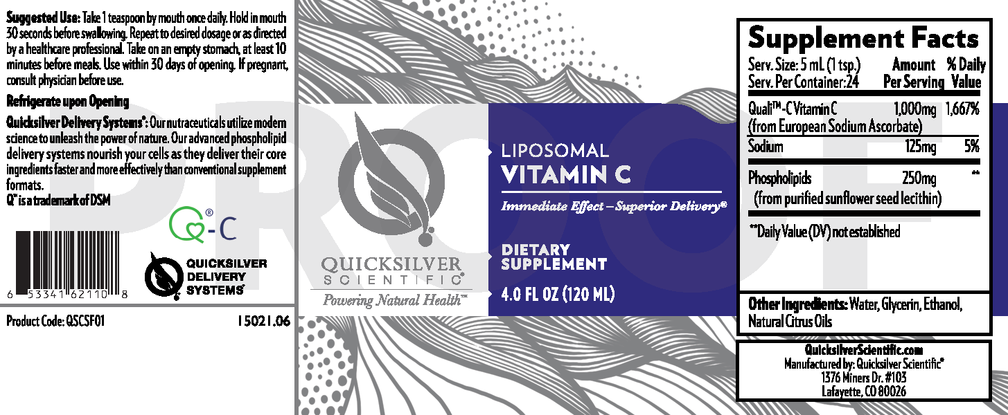 Quicksilver Scientific Vitamin C Liposomal 4 oz