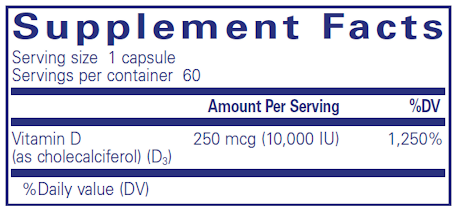Pure Encapsulations Vitamin D3 10,000 IU