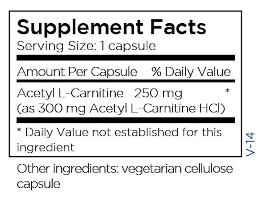 Metabolic Maintenance Acetyl L Carnitine 250 mg 60 caps