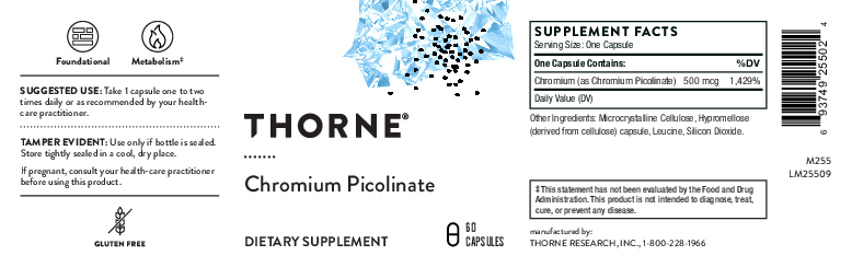 Thorne Chromium Picolinate 60 caps