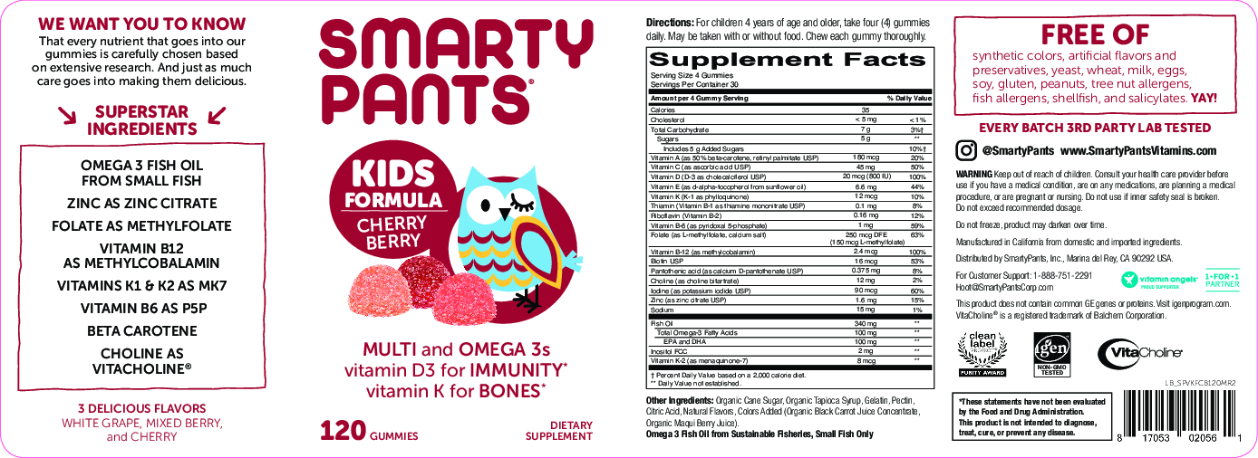 SmartyPants Vitamins Kids Formula Cherry Berry 120 gummies