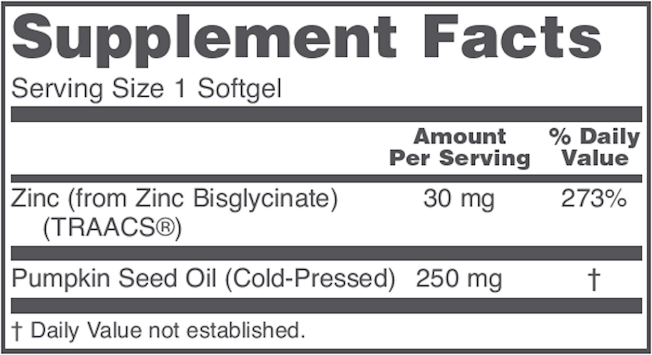 Protocol For Life Balance Zinc Glycinate 120 gels