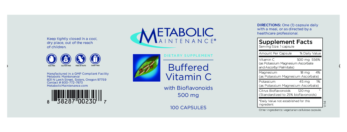 Metabolic Maintenance Buffered Vitamin C 500 mg 100 caps