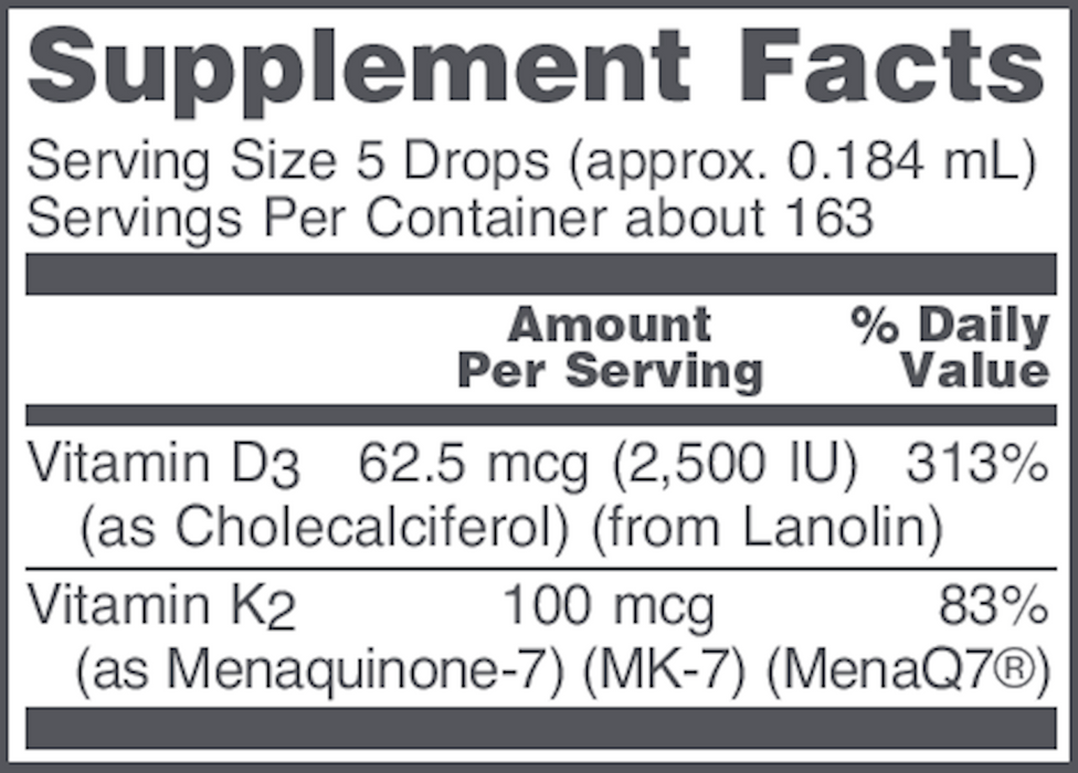 Protocol For Life Balance Liquid Vit D3 & MK-7 1 fl oz