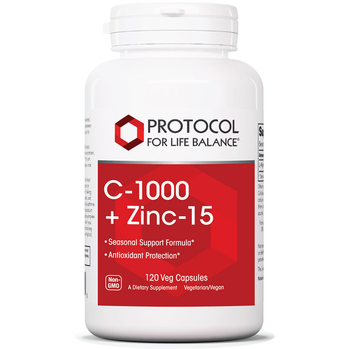 Protocol For Life Balance C-1000 + Zinc-15 120 vegcaps
