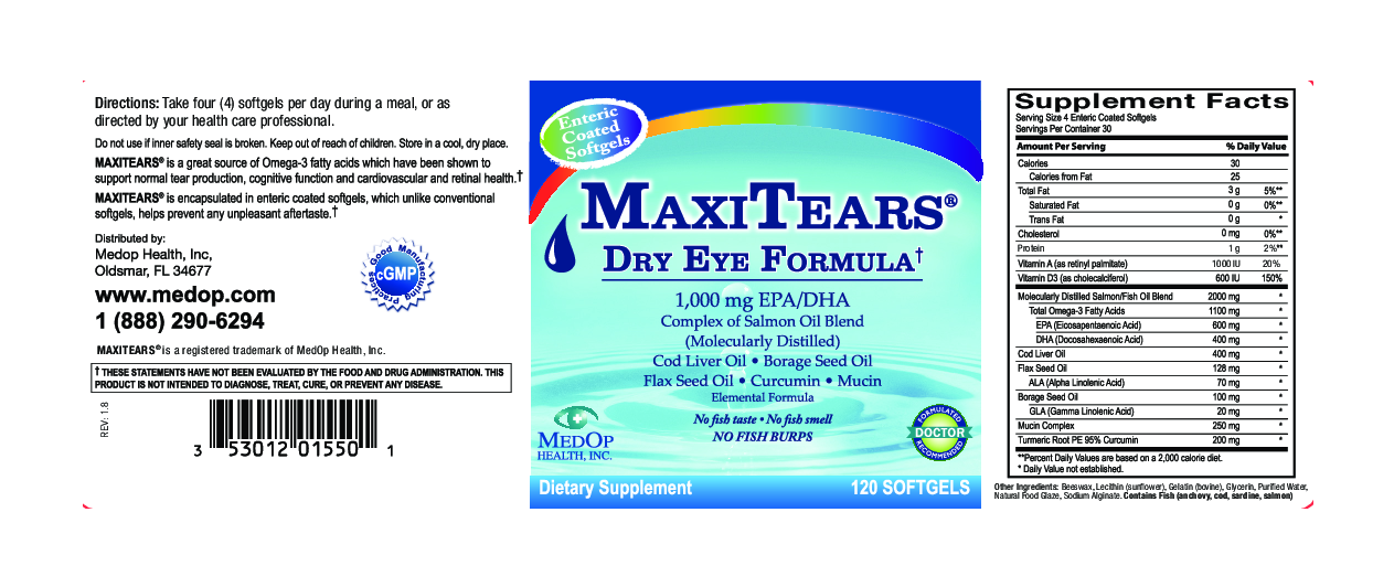 Lunovus MaxiTears Dry Eye Formula 120 softgels