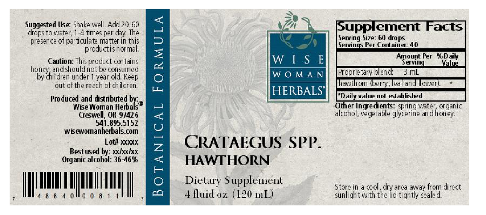 Wise Woman Herbals Crataegus/hawthorne