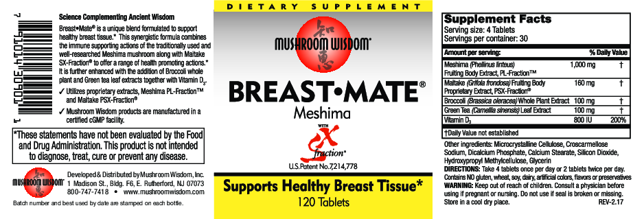 Mushroom Wisdom, Inc. Breast Mate 120 tabs