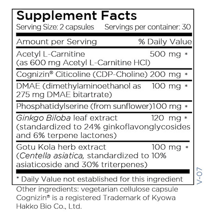 Metabolic Maintenance Brain Cell Support 60 caps