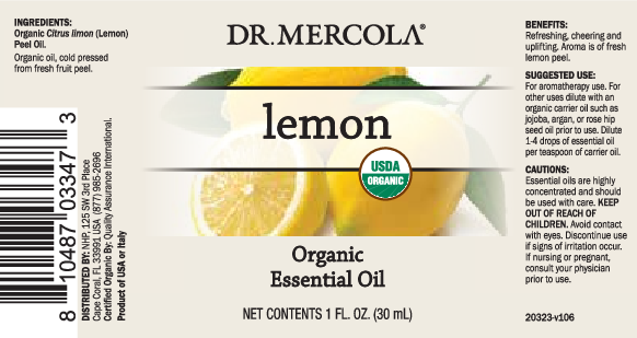 Dr. Mercola Organic Lemon Essential Oil 1 fl oz