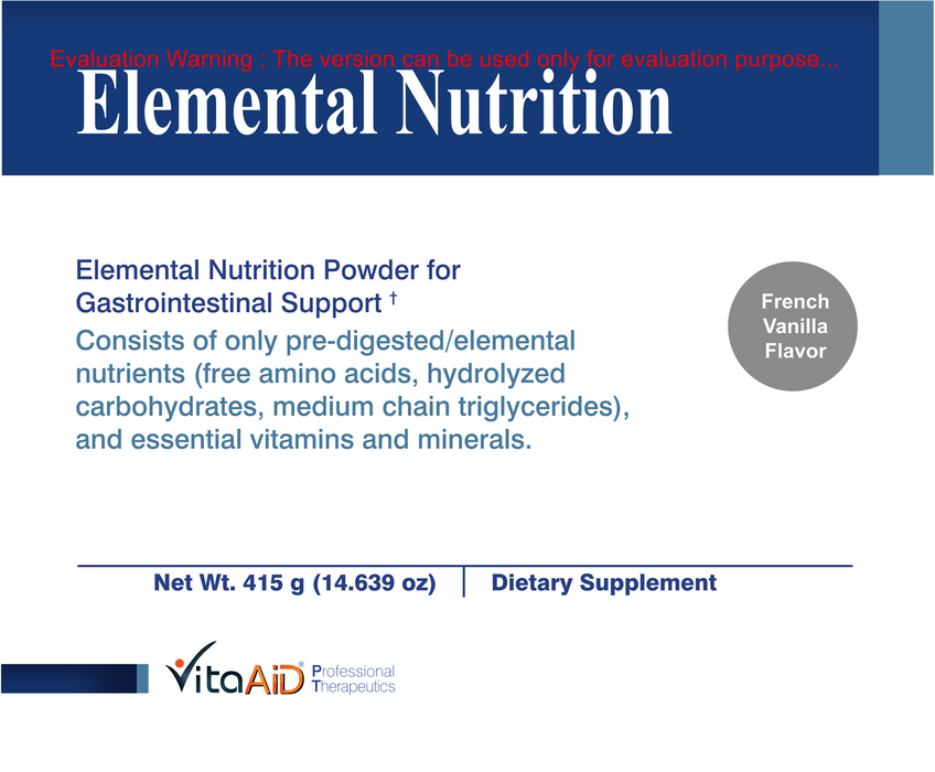 Vita Aid Elemental Nutrition (Vanilla) 9 servings