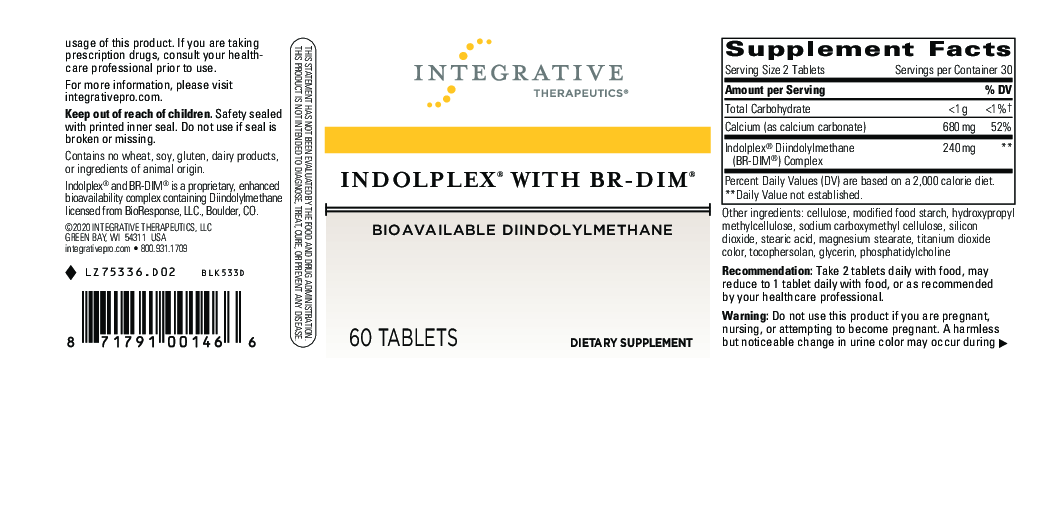 Integrative Therapeutics Indolplex with BR-DIM 60 tabs