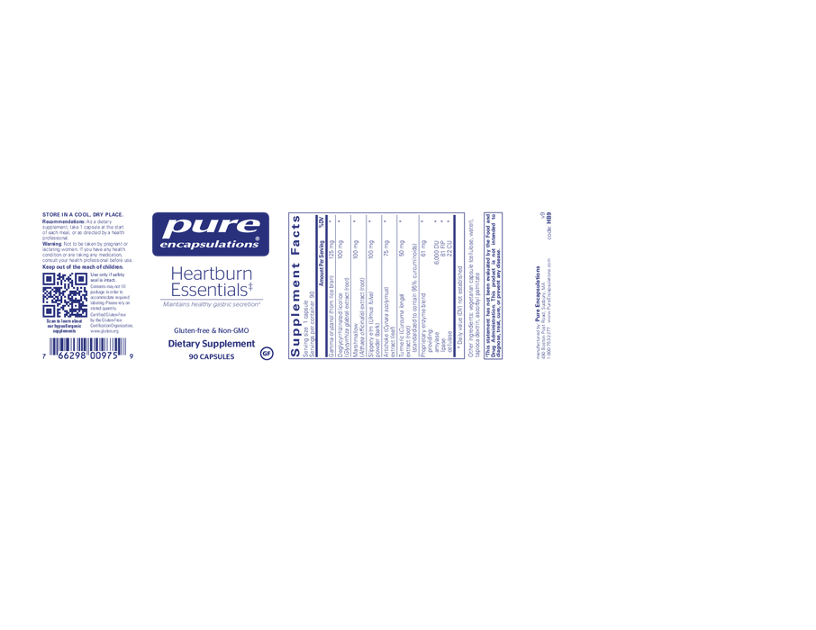 Pure Encapsulations Heartburn Essentials