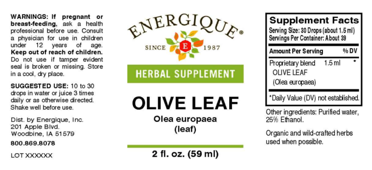 Energique Olive Leaf 25% alcohol 2 fl oz