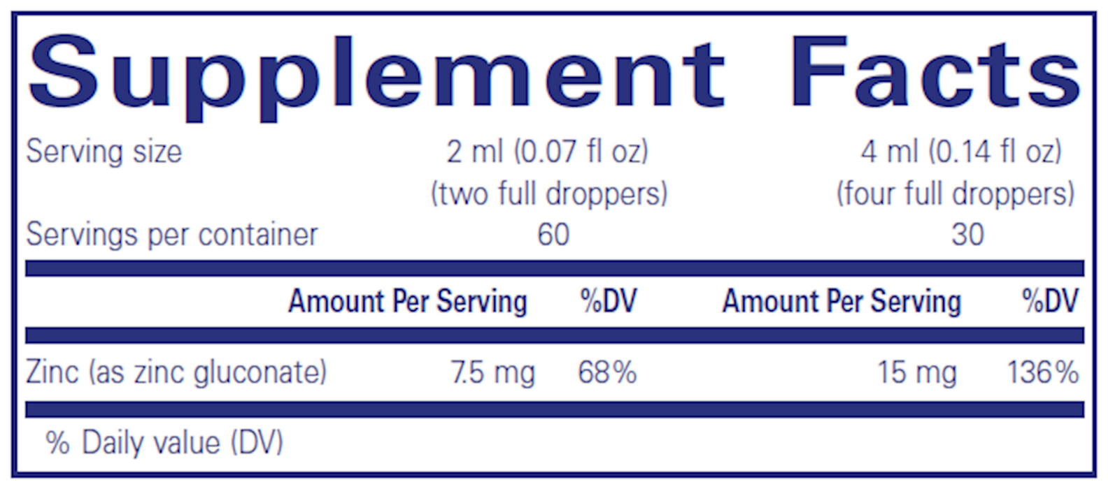 Pure Encapsulations Zinc Liquid 120 ml