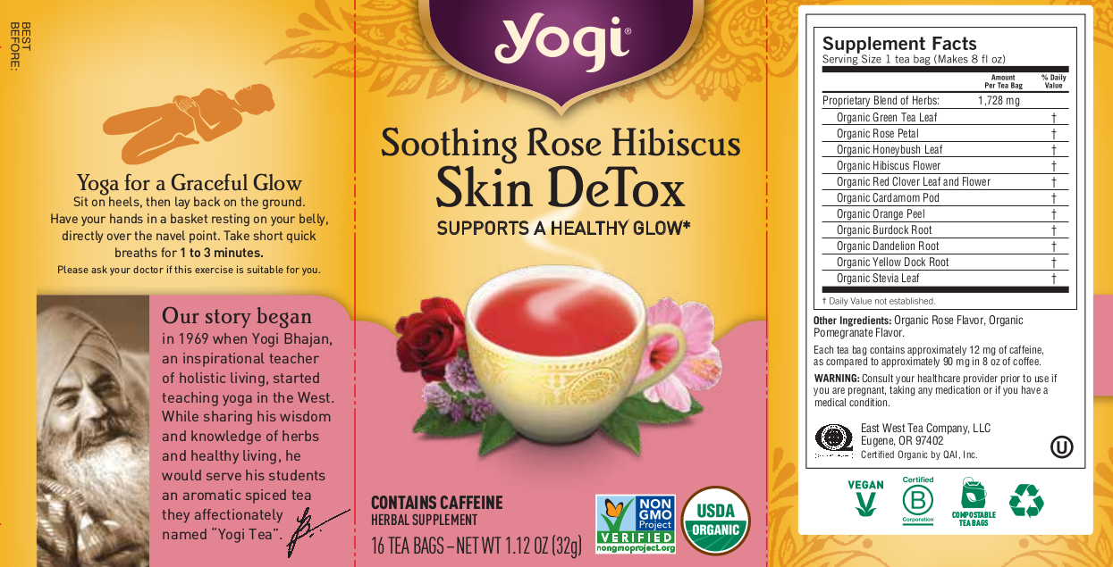 Yogi Teas Skin DeTox Rose Hibiscus 16 bags