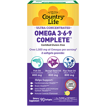 Country Life Ultra Omega 3-6-9 Complete 90 gels