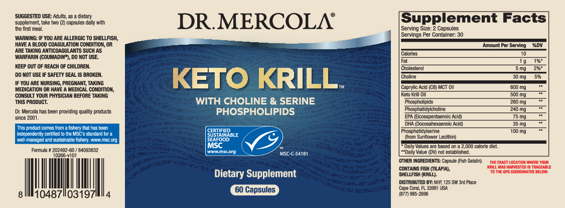Dr. Mercola Keto Krill 30 Day 60 caps