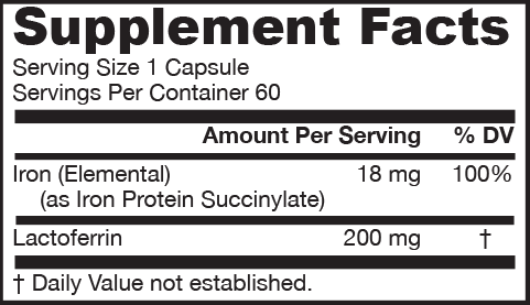 Jarrow Formulas IronSorb + Lactoferrin 60 vegcaps