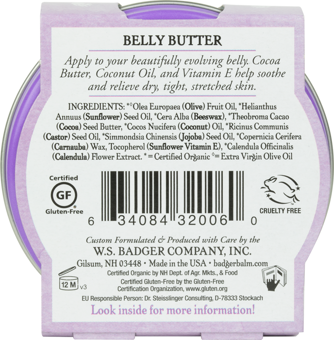 W.S. Badger Company Belly Butter 2 oz