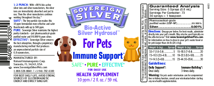 Sovereign Silver Silver Hydrosol For Pets spray 2 fl oz
