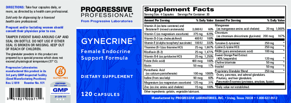 Progressive Labs Gynecrine 120 caps