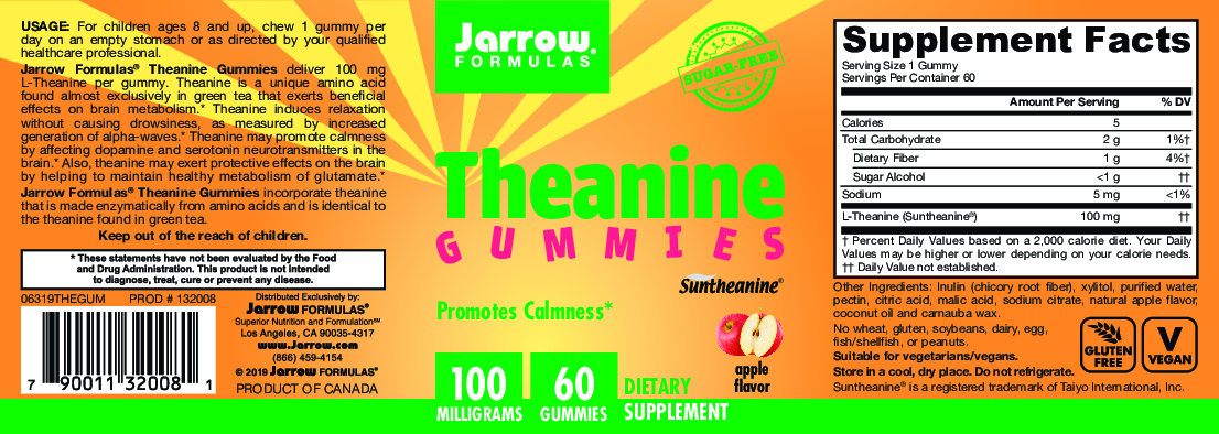 Jarrow Formulas Theanine Gummies 60 gummies