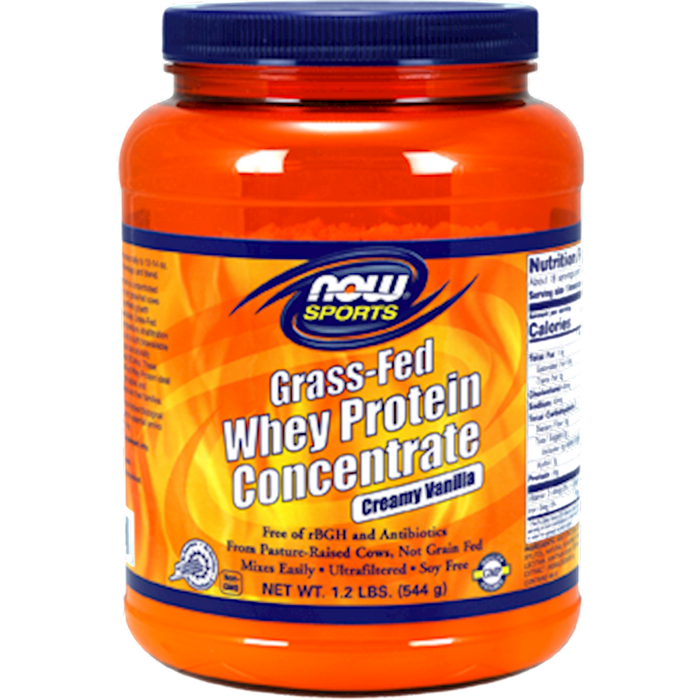 NOW Grass-Fed Whey Protein Vanilla 1.2 lbs